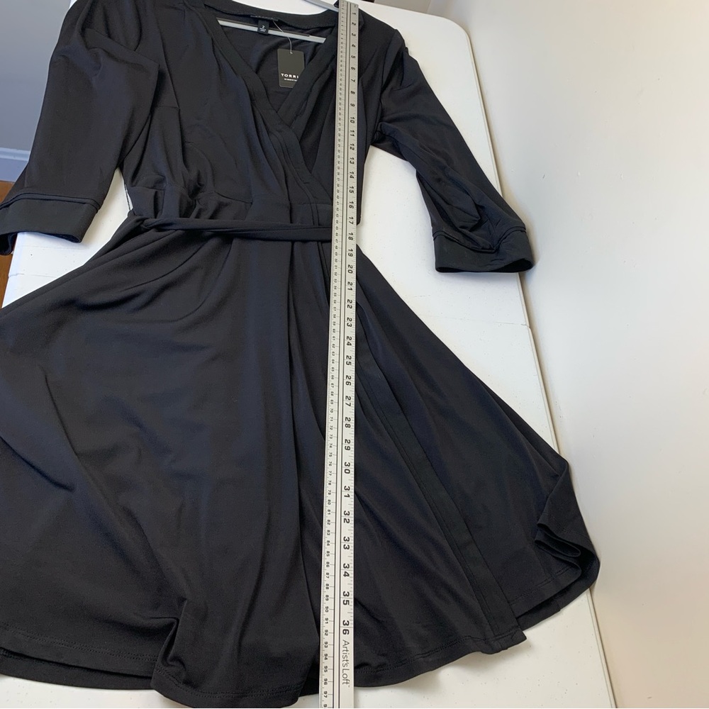 Torrid wrap pullover dress 3/4 sleeves -2 - Picture 12 of 13